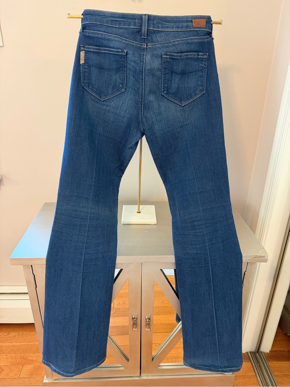 Classic Straight-Leg Women’s Paige Jeans in Dark Blue